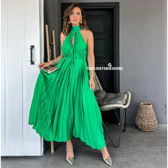 RARE!!! MANGO BLOGGER FAVE!!! Halter Midi Dress NWT - Picture 11 of 16